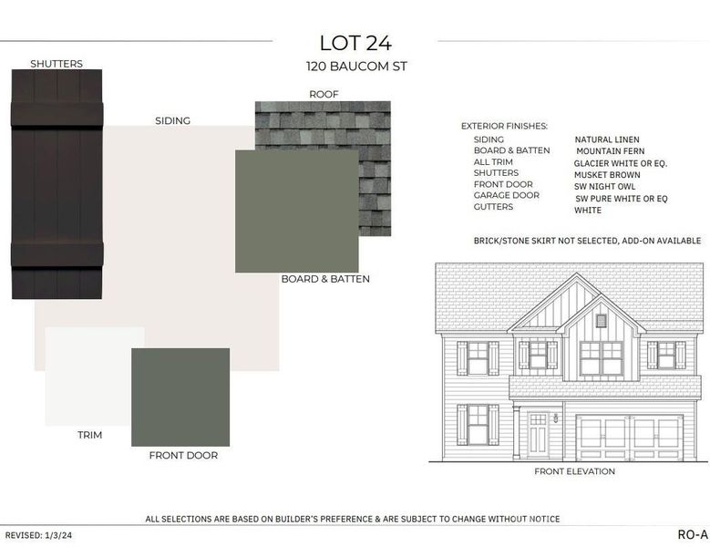 Exterior Specs - 120 Baucom