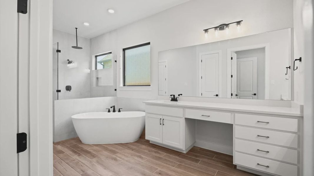 Representative furnished interior of a home built from the Raegan by Chesmar Homes in Sweetwater, Austin (Image 8). Representative furnished interior of a home built from the Raegan by Chesmar Homes in Sweetwater, Austin (Image 8).