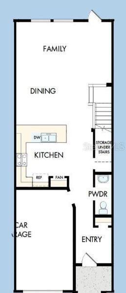 2D floor plan layout of this home in Preserve at The Cays – The Harbor Series, Daytona Beach, FL (Image 4).