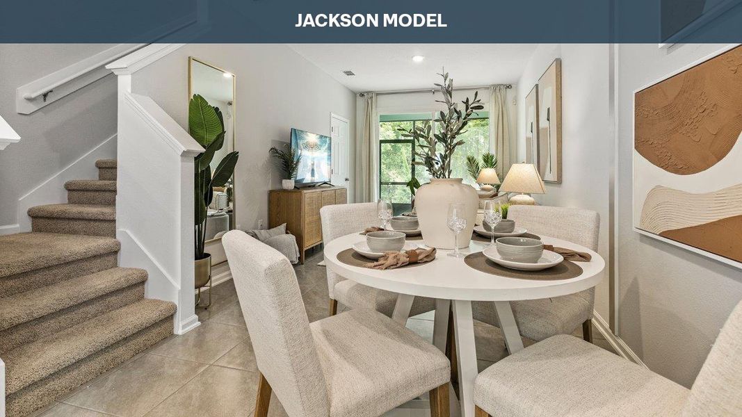 Representative furnished interior of a home built from the Jackson by D.R. Horton in Stokes Landing, St. Augustine (Image 6).