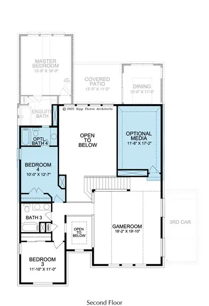 2D floor plan layout for the Alderidge by Landon Homes in Lexington Frisco, Frisco, TX (Image 7). 2D floor plan layout for the Alderidge by Landon Homes in Lexington Frisco, Frisco, TX (Image 7).