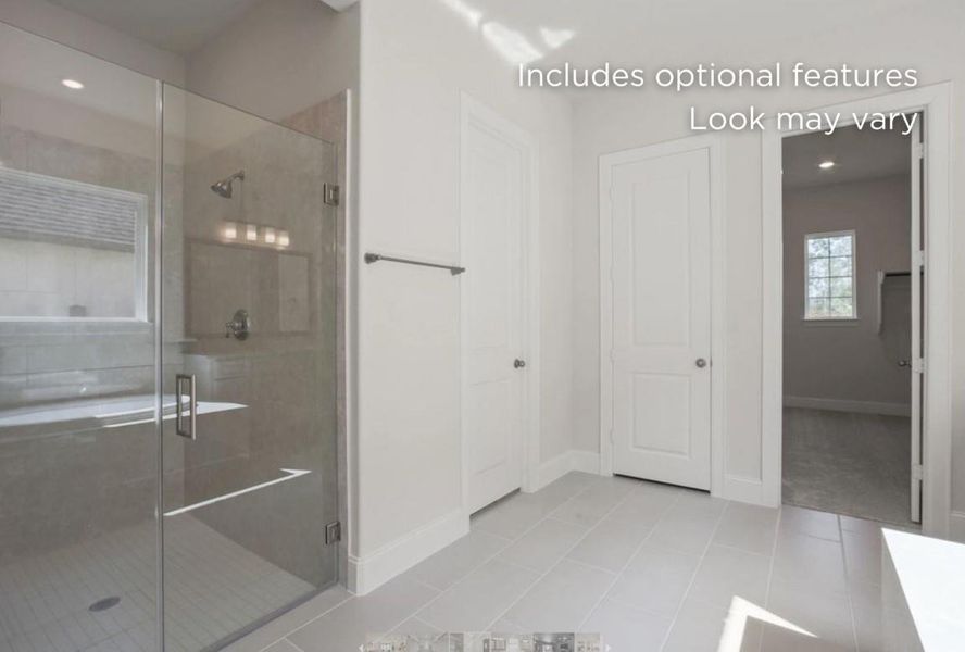 primary bath staged represented photo