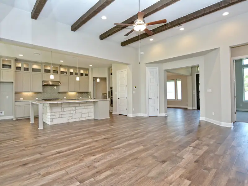 Representative unfurnished interior of a home built from the Santa Barbara II by Giddens Homes in Scofield Farms Estates, Georgetown (Image 25).