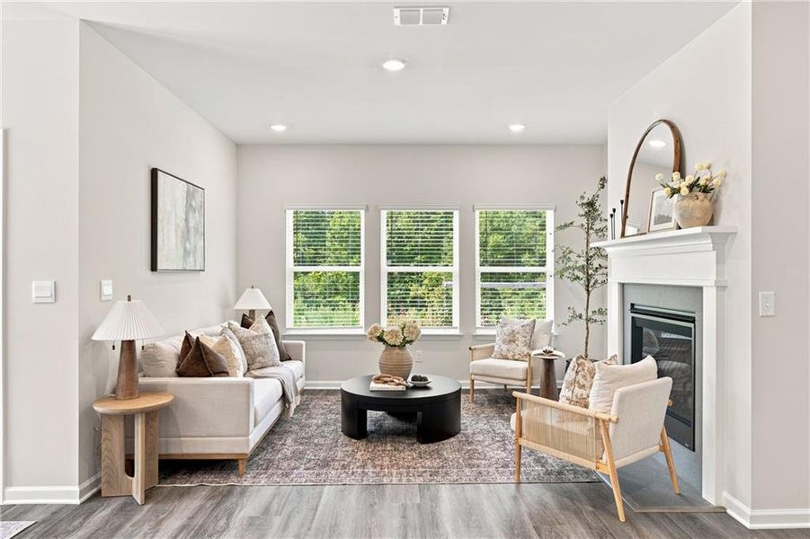 Furnished interior view inside a new home in Parkside at Grayson, Grayson (Image 8).