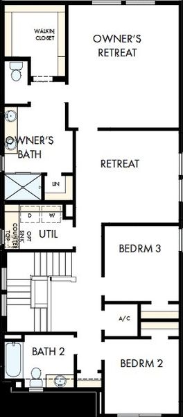 2D floor plan layout of this home in Laureate Park at Lake Nona - Garden Series, Orlando, FL (Image 3).