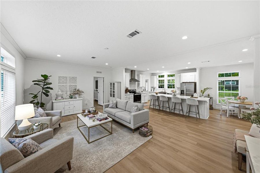 Furnished interior view inside a new home in , Webster (Image 28).