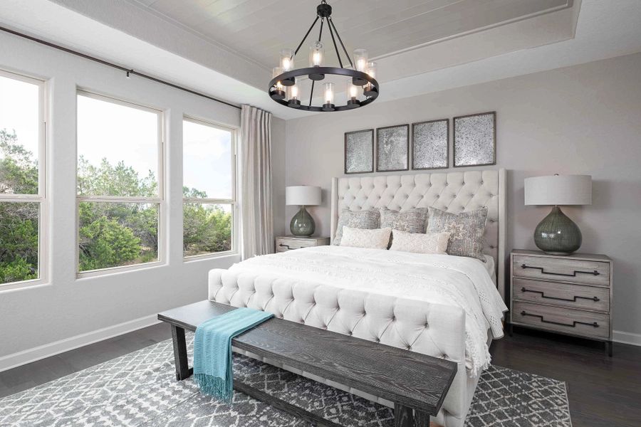 Representative furnished interior of a home built from the Blanco by Ashton Woods in The Heritage at Saddlebrook Ranch 70's, Schertz (Image 10).