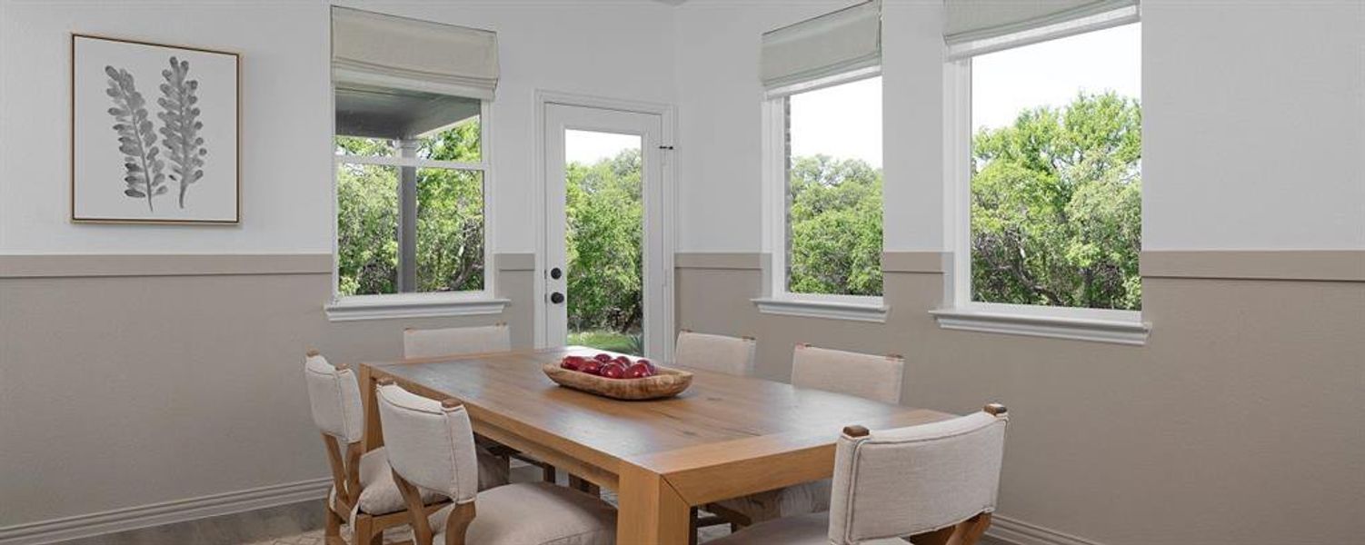 Furnished interior view inside a new home in Creekview Fossil Ridge, Pilot Point (Image 3).