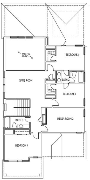 2D floor plan layout of this home in University Heights, Round Rock, TX (Image 6).