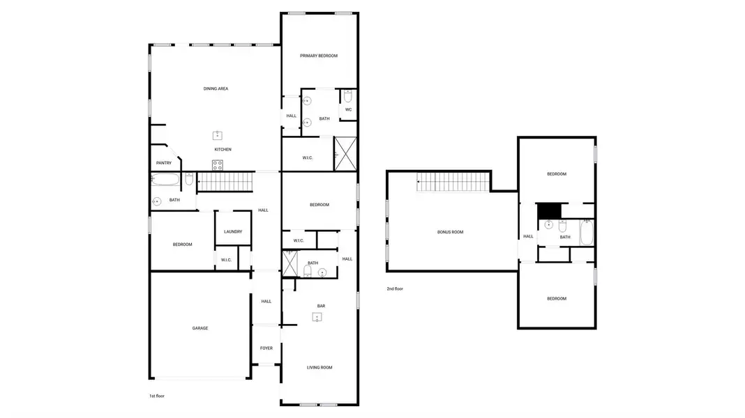 2D floor plan layout of this home in River Ranch, Dayton, TX (Image 4).
