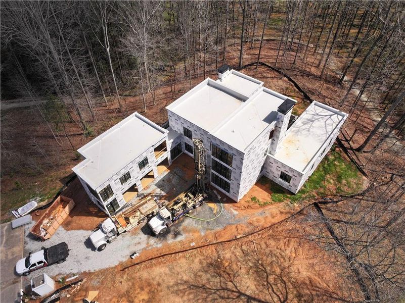 In-progress construction of a new home in , Fayetteville, GA (Image 4).