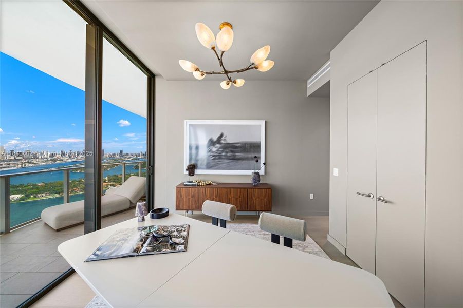 Furnished interior view inside a new home in , Miami Beach (Image 18).
