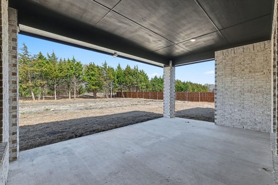 Exterior details and patio area of a home in Sagebrush Addition, Midlothian (Image 3). Exterior details and patio area of a home in Sagebrush Addition, Midlothian (Image 3).