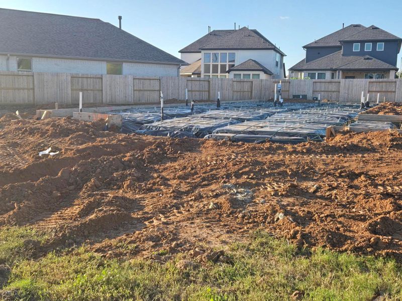 In-progress construction of a new home in Sienna 40', Missouri City, TX (Image 5).