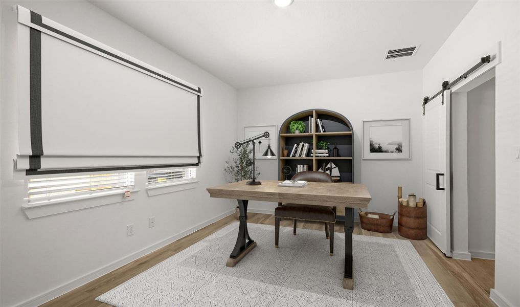 Private home office (*Photo not of actual home and used for illustration purposes only.)