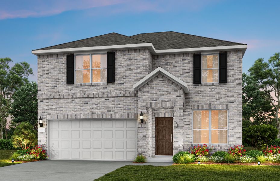 Representative exterior photo of a completed home built from the Puma by Pulte Homes in Ribbonwood, Aubrey, TX (Image 24).