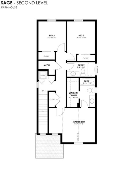 2D floor plan layout for the Sage by Hartford Homes in Bloom, Fort Collins, CO (Image 32).