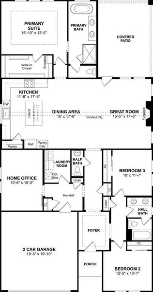 2D floor plan layout of this home in Creekshaw, Royse City, TX (Image 2). 2D floor plan layout of this home in Creekshaw, Royse City, TX (Image 2).