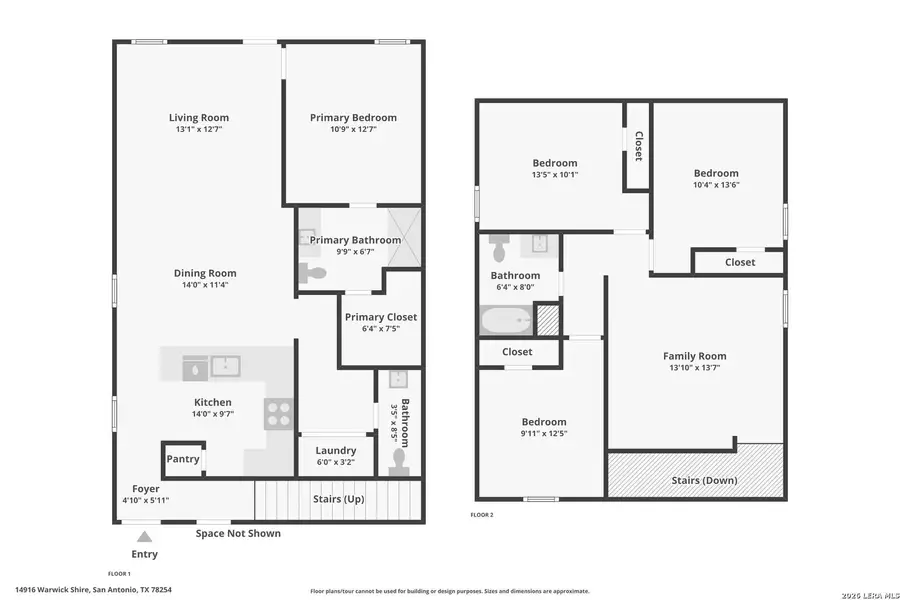 2D floor plan layout of this home in Waterwheel, San Antonio, TX (Image 3).