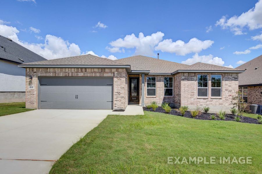 Representative exterior photo of a completed home built from the The Rockford D by Davidson Homes LLC in The Reserve at Potranco Oaks, Castroville, TX (Image 17).
