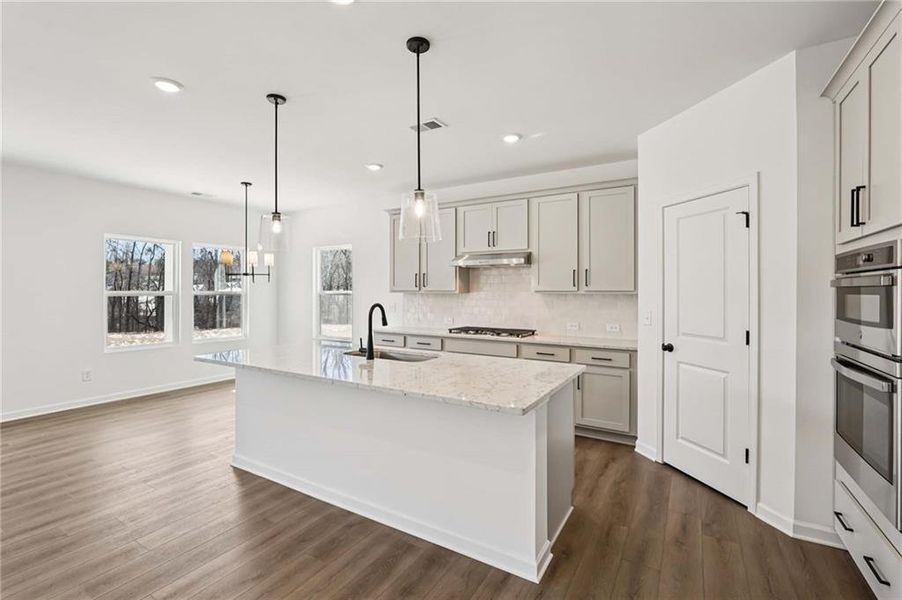 Furnished interior view inside a new home in Arbors at Richland Creek, Buford (Image 12). Furnished interior view inside a new home in Arbors at Richland Creek, Buford (Image 12).