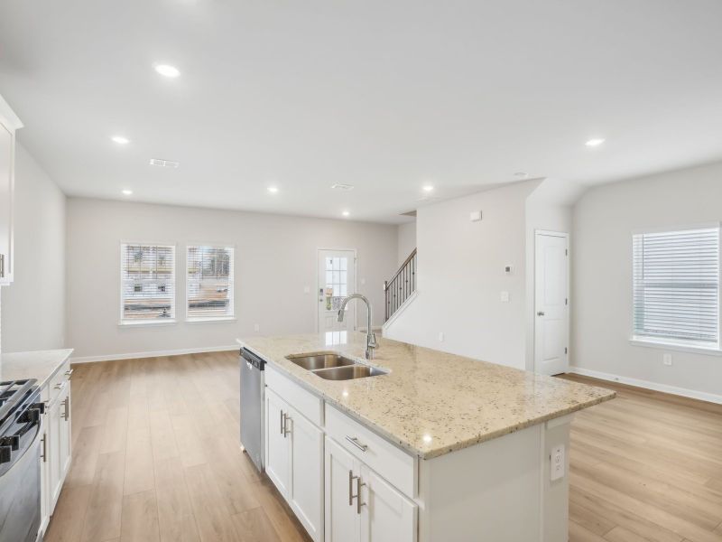 Furnished interior view inside a new home in Marshburn Landing - Bungalow Series, Wendell (Image 6). Furnished interior view inside a new home in Marshburn Landing - Bungalow Series, Wendell (Image 6).