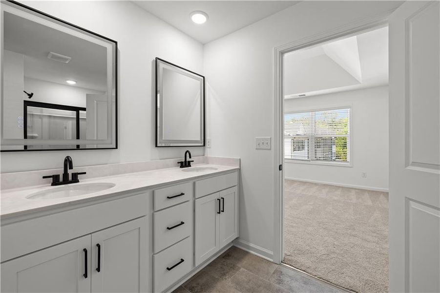 Furnished interior view inside a new home in Nickel Creek at Newnan Crossing, Newnan (Image 7). Furnished interior view inside a new home in Nickel Creek at Newnan Crossing, Newnan (Image 7).