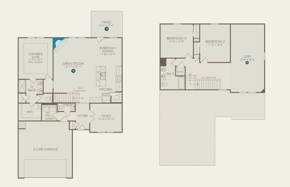 2D floor plan layout of this home in Carriage Estates, Lexington, SC (Image 5).