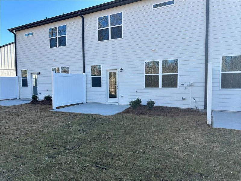 Exterior details and patio area of a home in Millstone at Mundy Mill, Gainesville (Image 17).
