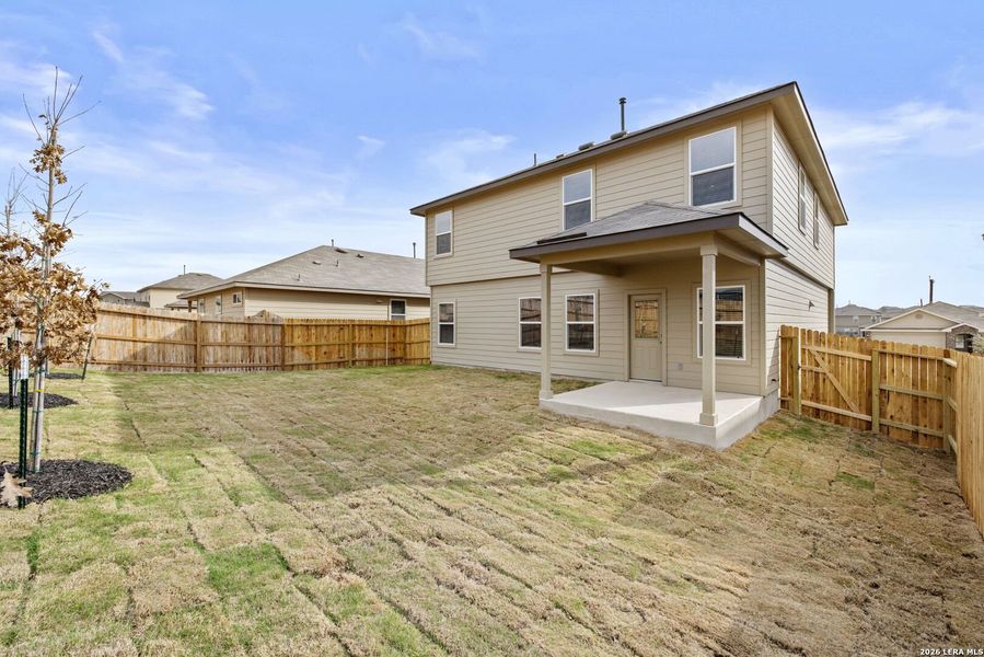 Exterior details and patio area of a home in Redbird Ranch, San Antonio (Image 3).