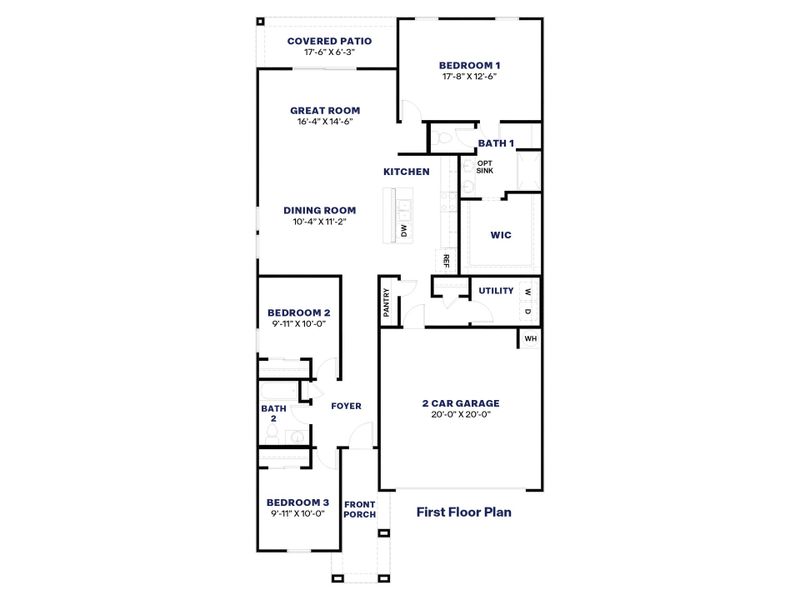 2D floor plan layout of this home in Remington, Buckeye, AZ (Image 4). 2D floor plan layout of this home in Remington, Buckeye, AZ (Image 4).