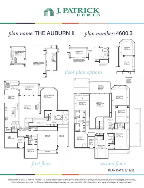 2D floor plan layout of this home in ARTAVIA 70′ Lots, Conroe, TX (Image 5).
