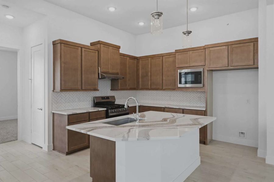 Representative furnished interior of a home built from the Archer by Chesmar Homes in Highland Village, Georgetown (Image 3).
