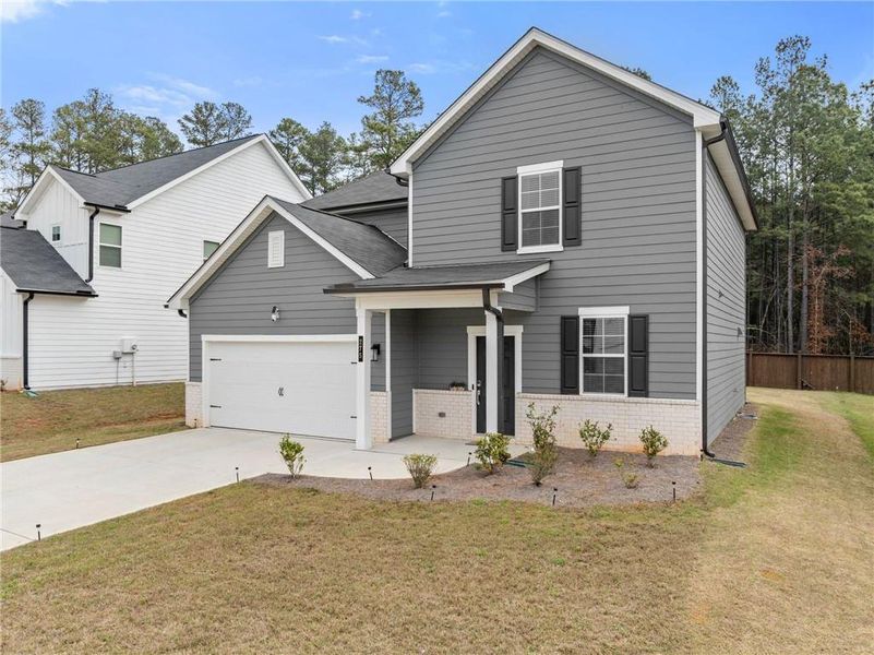 Front exterior of a new home in , Dawsonville, GA, highlighting curb appeal (Image 28).