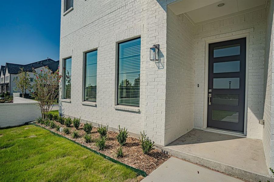 Covered entry porch for inclement weather