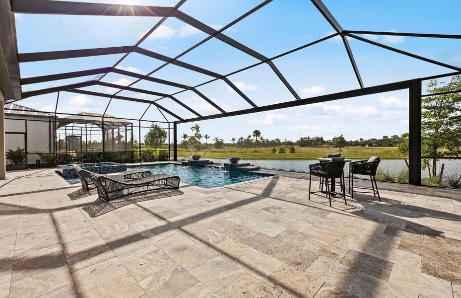 Exterior details and patio area of a home in Talon Preserve on Palmer Ranch, Nokomis (Image 32).
