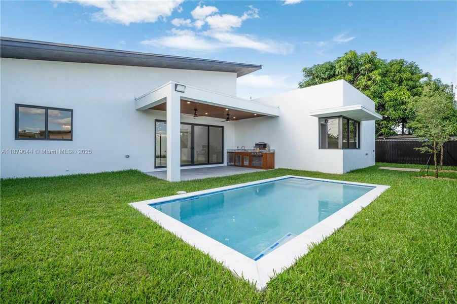 Exterior details and patio area of a home in , Miami (Image 26). Exterior details and patio area of a home in , Miami (Image 26).