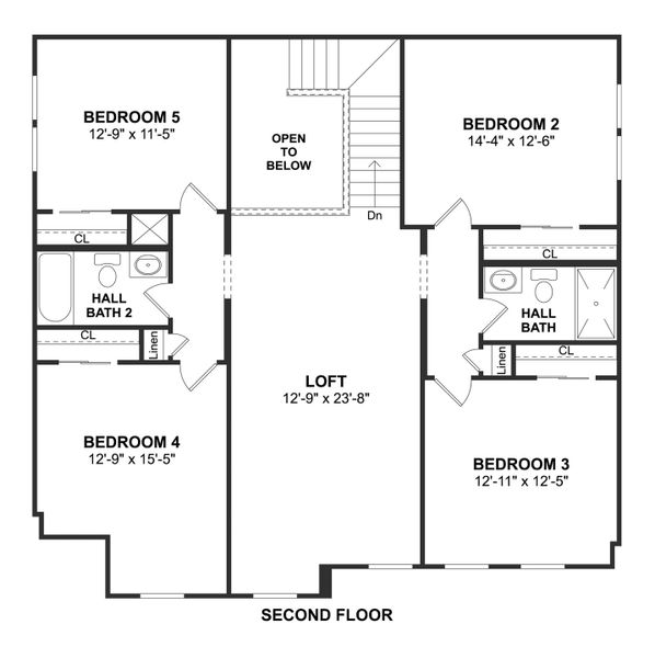 2D floor plan layout for the Davenport by K. Hovnanian® Homes in Marvida, Cypress, TX (Image 4).