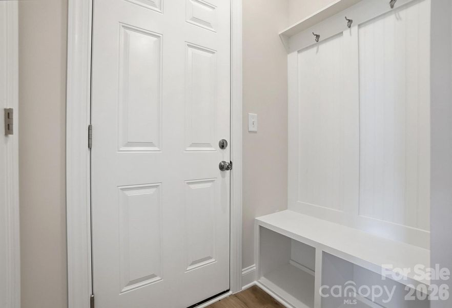 Drop zone in mud room