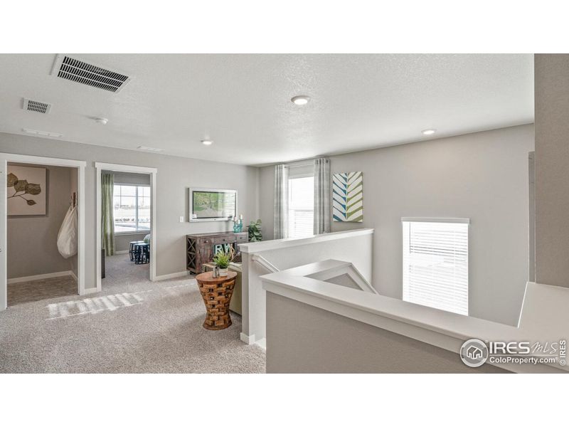 Furnished interior view inside a new home in Fossil Creek Ranch, Windsor (Image 17). Furnished interior view inside a new home in Fossil Creek Ranch, Windsor (Image 17).