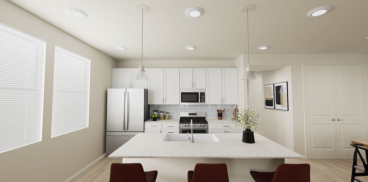 Representative furnished interior of a home built from the 1 by Tri Pointe Homes in Sugar Mill Village, Longmont (Image 22).