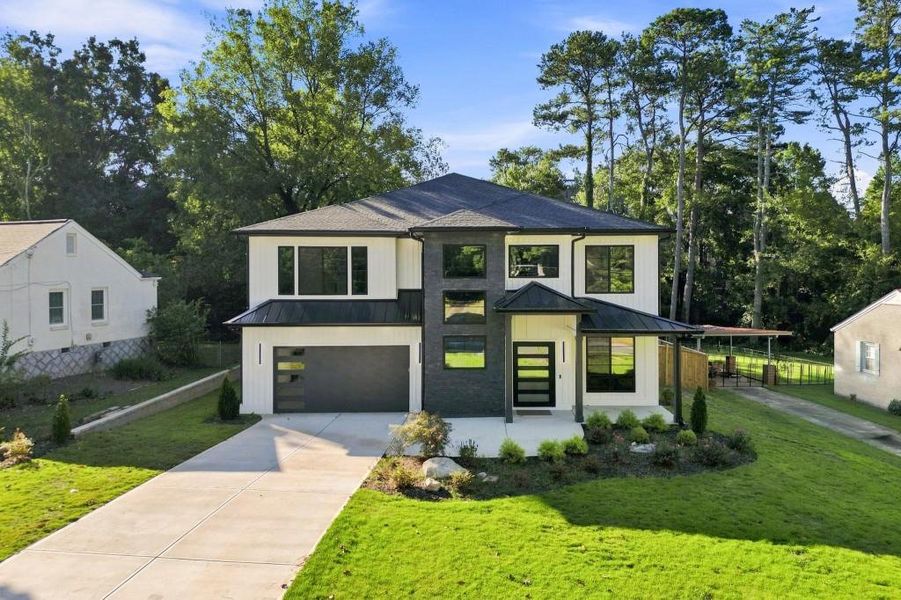Front exterior of a new home in , Atlanta, GA, highlighting curb appeal (Image 28). Front exterior of a new home in , Atlanta, GA, highlighting curb appeal (Image 28).