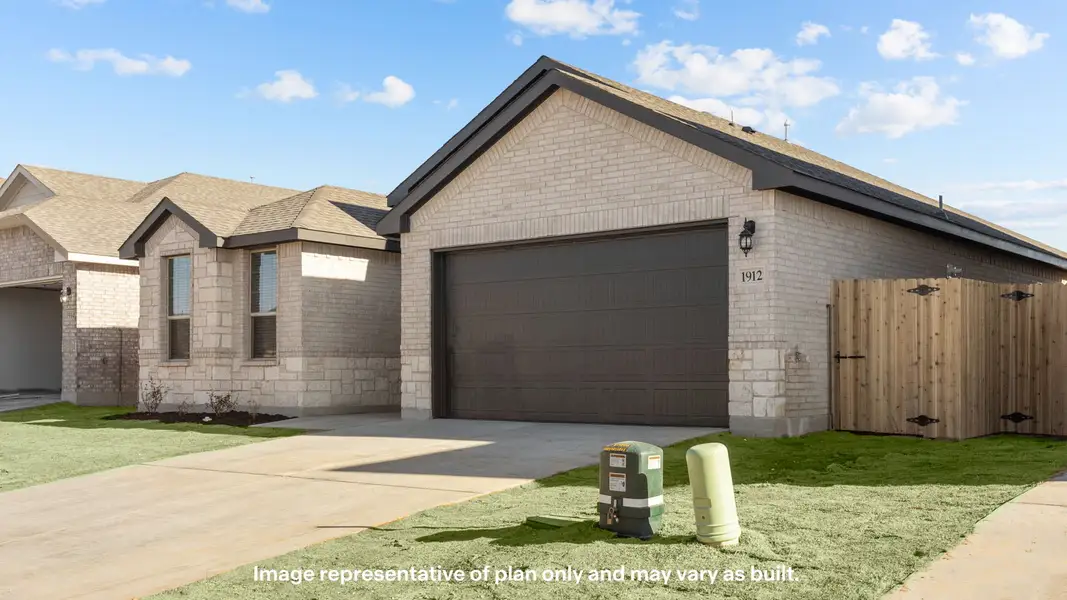 Representative exterior photo of a completed home built from the Portales by D.R. Horton in Homestead at Parks Bell Ranch, Odessa, TX (Image 20).