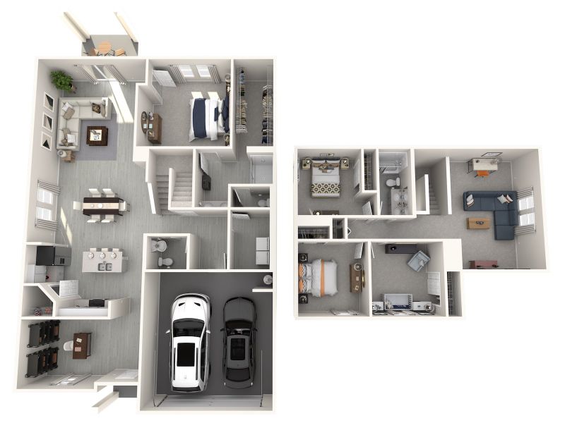 2D floor plan layout for the Orchid by Meritage Homes in Hampton Park - Classic Series, Vero Beach, FL (Image 2).