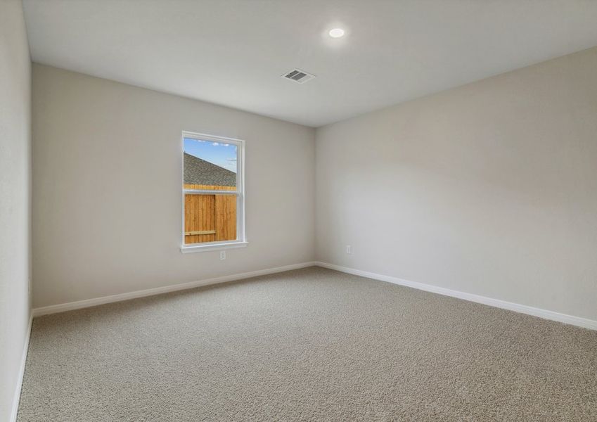 Master bedroom with carpet Master bedroom with carpet