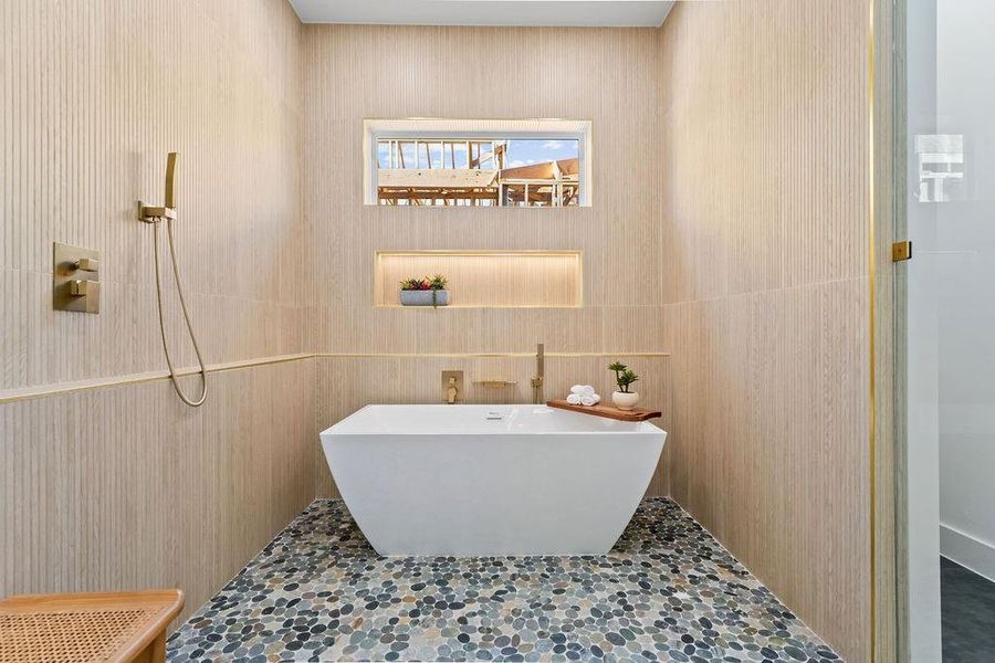 Furnished interior view inside a new home in , Dallas (Image 37).