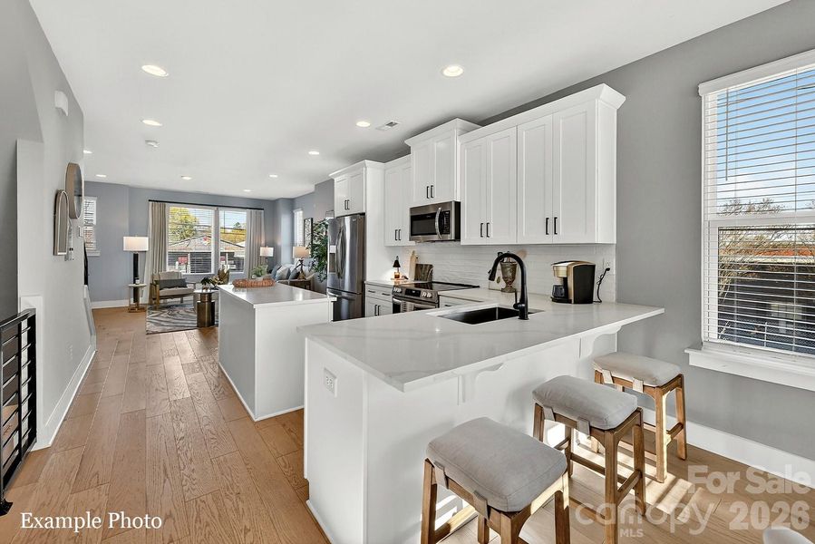 Furnished interior view inside a new home in North End Terraces, Charlotte (Image 14).