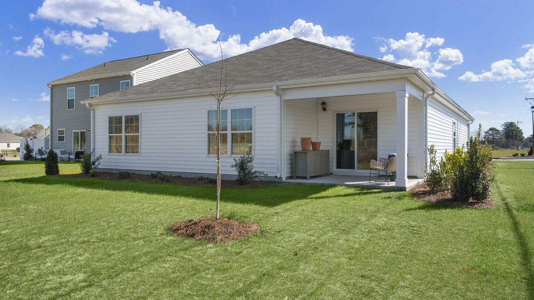 Exterior details and patio area of a home in Bynum Farms, Farmville (Image 26).