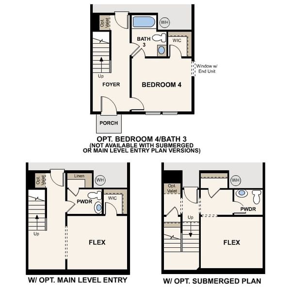 2D floor plan layout of this home in Hill Street at Vermillion, Huntersville, NC (Image 23).