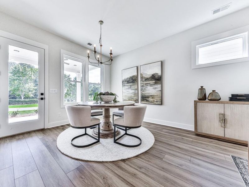Furnished interior view inside a new home in , Holly Springs (Image 16). Furnished interior view inside a new home in , Holly Springs (Image 16).